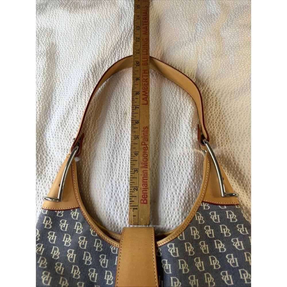 Vintage Dooney & Bourke Baby Blue Signature Crescent Hobo Shoulder Bag Y2K Purse